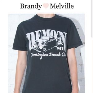 Brandy Melville/John Galt black graphic shirt
